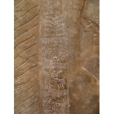 Genie standing in front of a tree of life, details nisroch